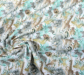 100% Cotone Wilde Safari Dieren 100% Cotone Wilde Safari Dieren