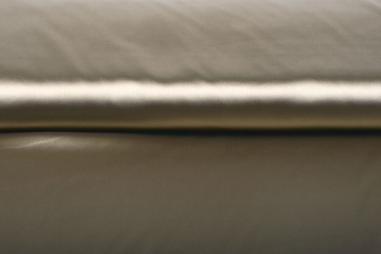 Stretch Satijn Goud Taupe