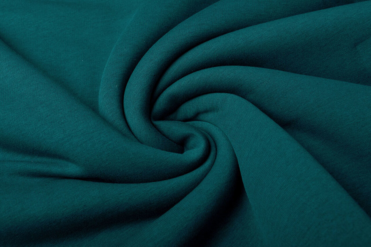 Oeko-Tex® Sweatstoff Petrol Melange Oeko-Tex® Sweatstoff Petrol Melange