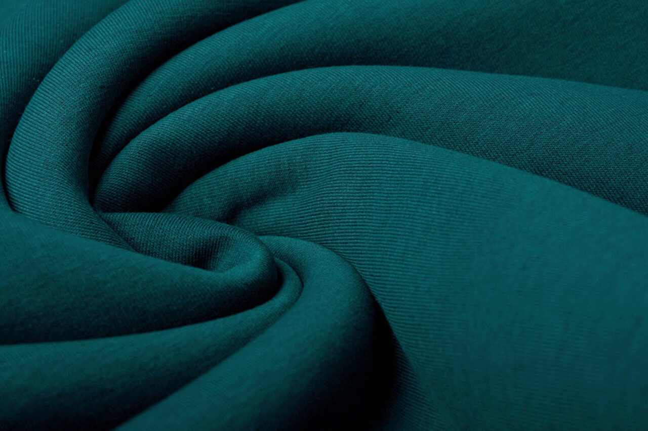 Oeko-Tex® Sweatstoff Petrol Melange Oeko-Tex® Sweatstoff Petrol Melange