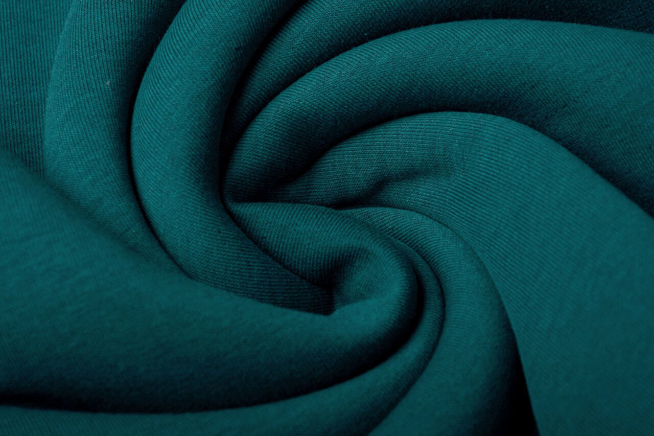 Oeko-Tex® Sweatstoff Petrol Melange Oeko-Tex® Sweatstoff Petrol Melange