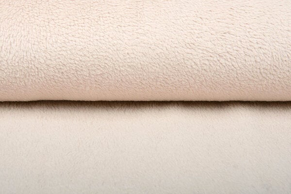 Tessuto Teddy di Cotone Beige Tessuto Teddy di Cotone Beige