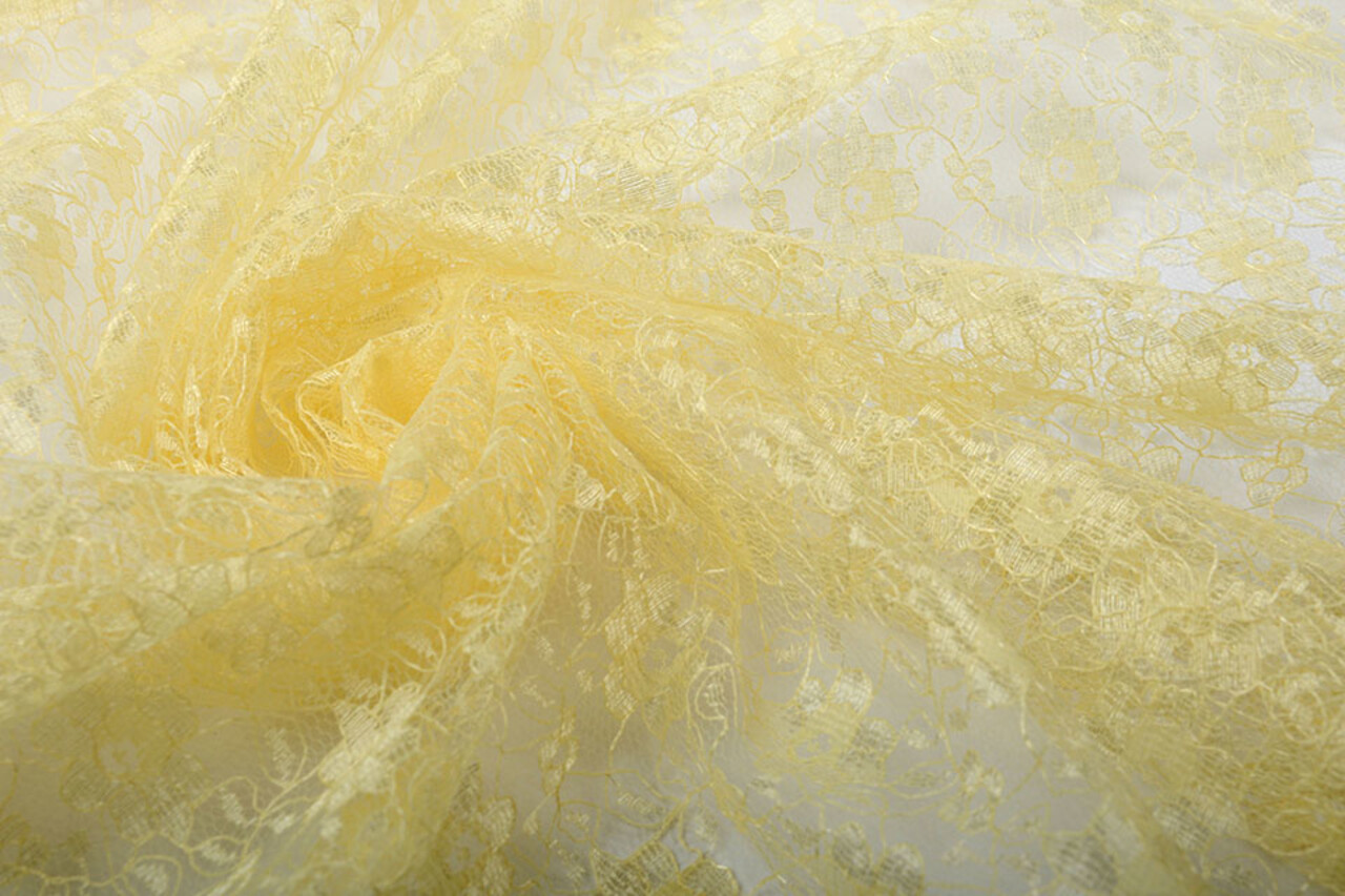 Spitze Ziedi Butter Gelb