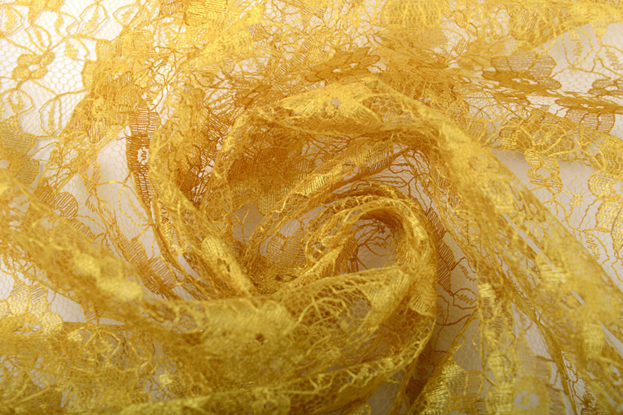 Dentelle Ziedi Ocre Jaune Dentelle Ziedi Ocre Jaune