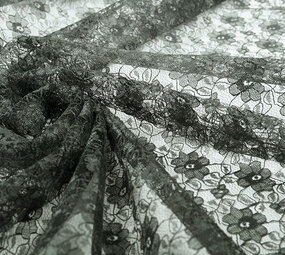 Dentelle Ziedi Gris Foncé