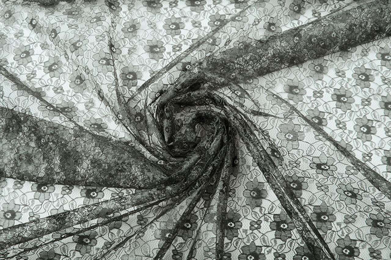 Encaje Ziedi Gris Oscuro