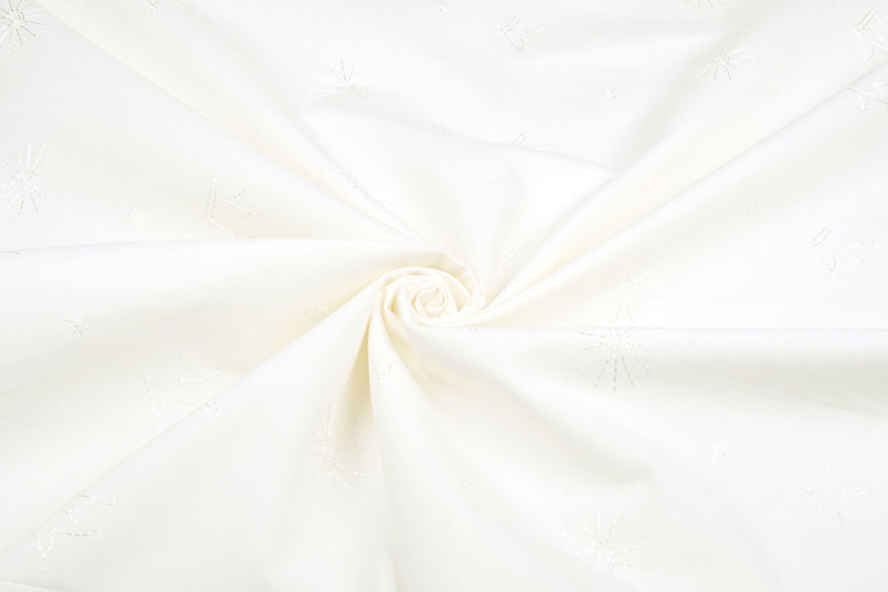 Katoen Broderie Lola Kroon Creme Katoen Broderie Lola Kroon Creme