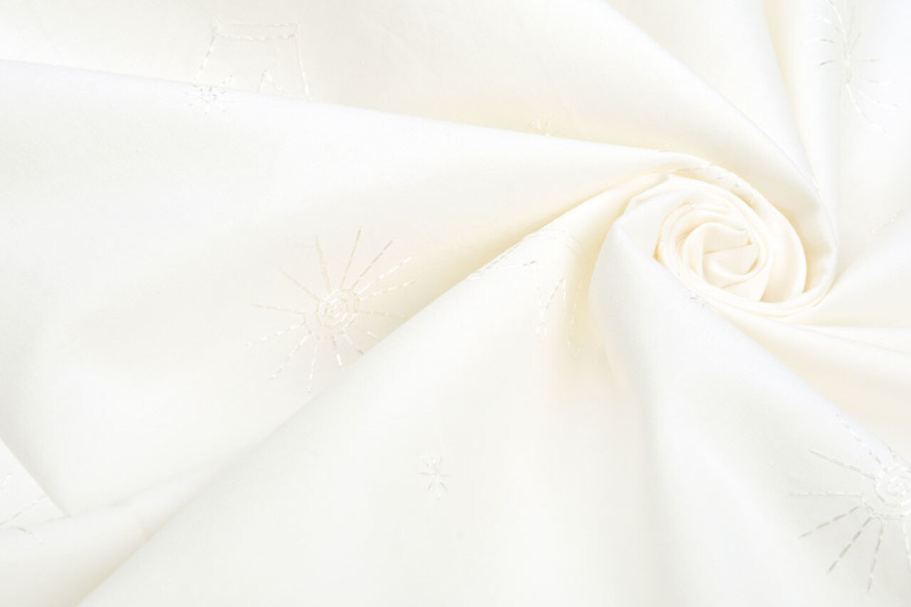 Katoen Broderie Lola Kroon Creme Katoen Broderie Lola Kroon Creme