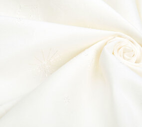 Baumwolle Broderie Lola Krone Creme