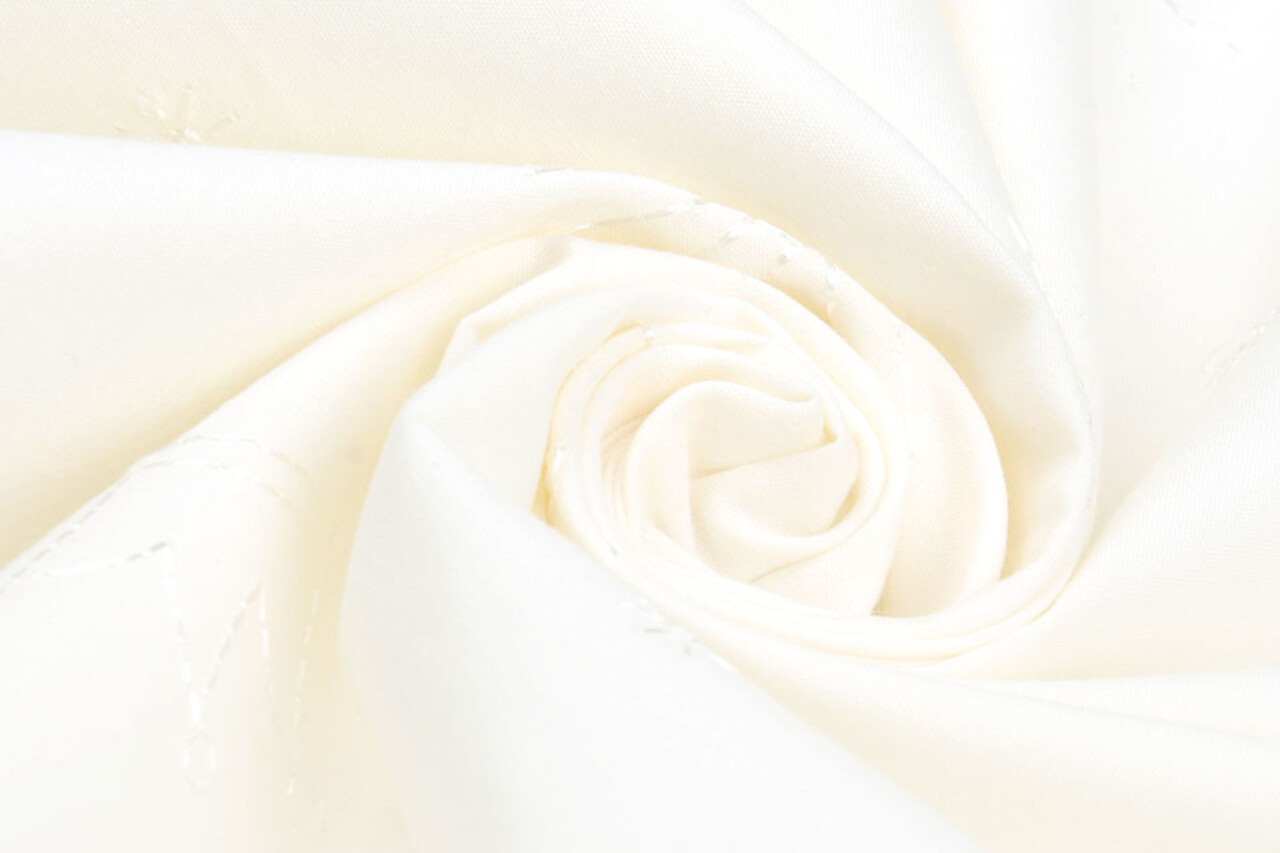 Baumwolle Broderie Lola Krone Creme Baumwolle Broderie Lola Krone Creme