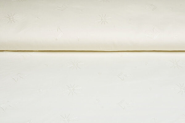 Baumwolle Broderie Lola Krone Creme Baumwolle Broderie Lola Krone Creme