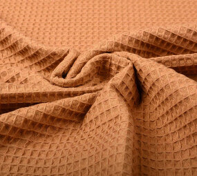 Oeko-Tex®  Waffle Pique Fabric Cognac