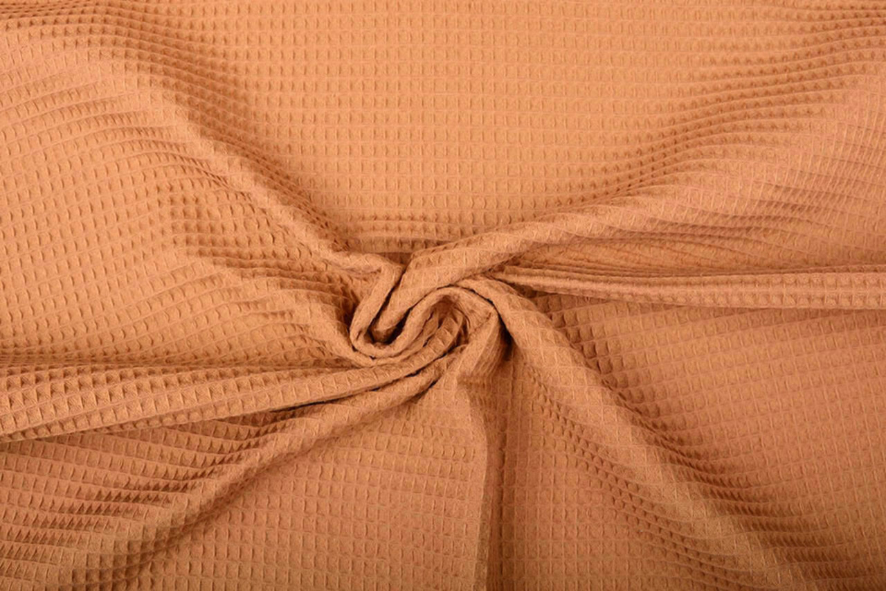 Oeko-Tex®  Waffle Pique Fabric Cognac