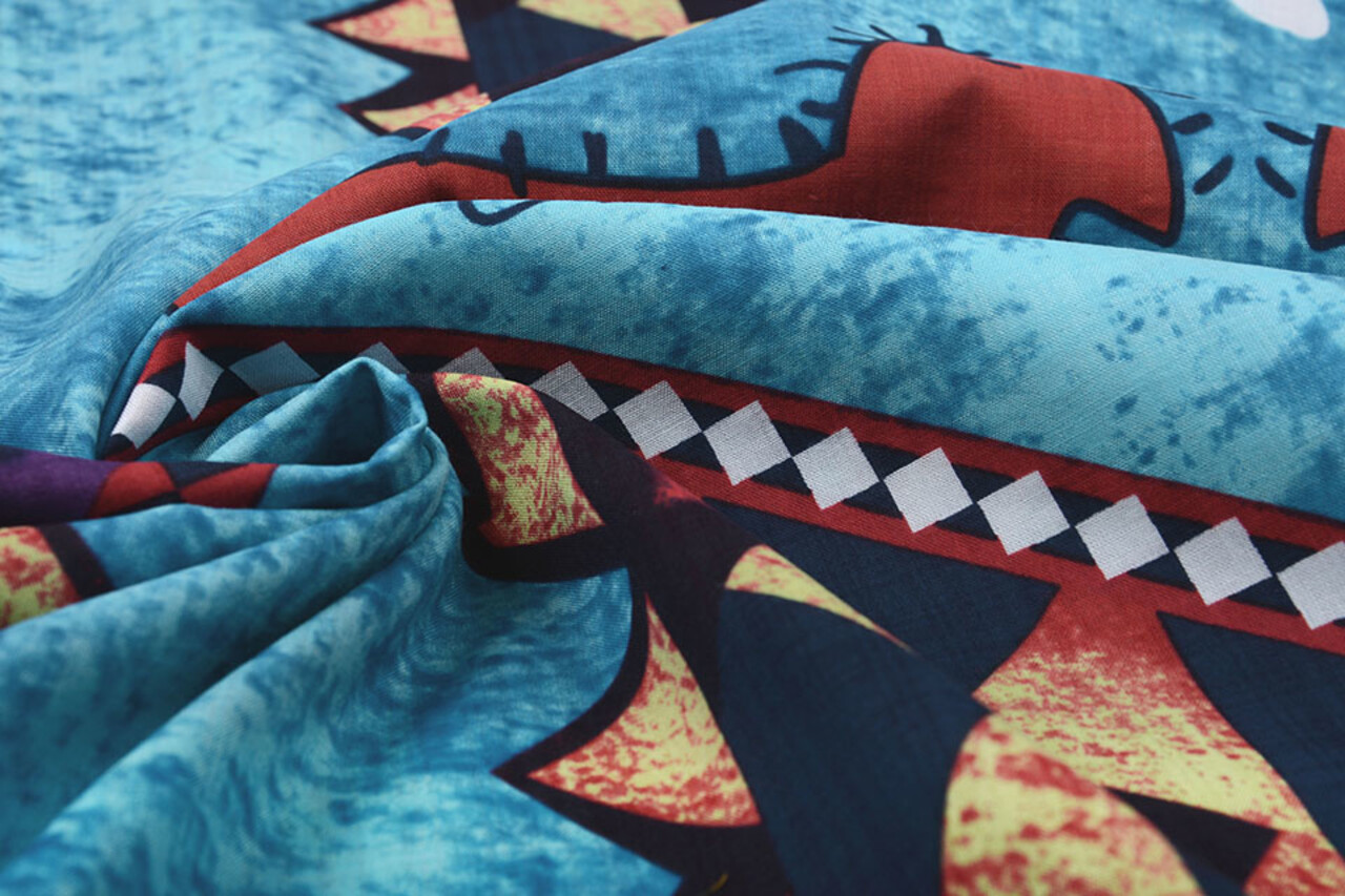 Batik Print Paars Blauw Batik Print Paars Blauw