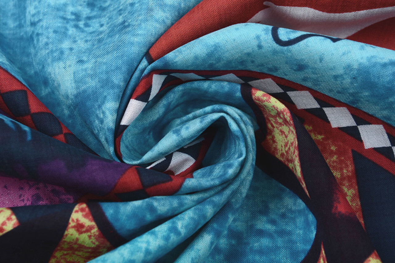 Batik Motiv Lila Blau Batik Motiv Lila Blau