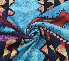 Batik Print Paars Blauw Batik Print Paars Blauw