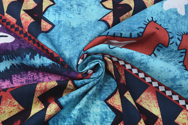 Batik Print Paars Blauw Batik Print Paars Blauw