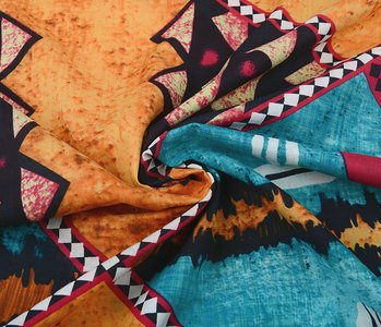 Batik Motiv Aqua Orange