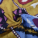 Batik Print  Ocher Blue Purple