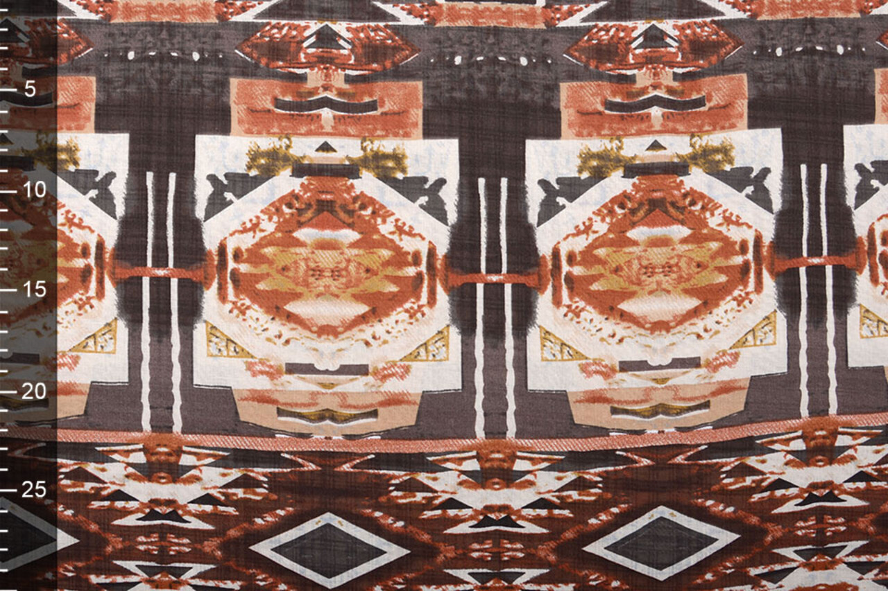 Baumwolle Viskose Kujundama Braun Baumwolle Viskose Kujundama Braun