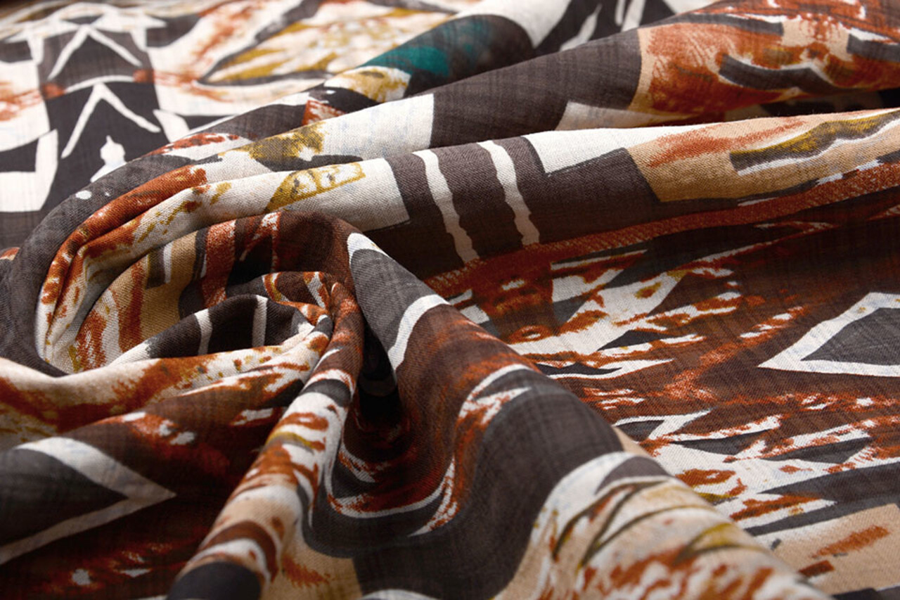 Cotton Viscose Kujundama Brown Cotton Viscose Kujundama Brown