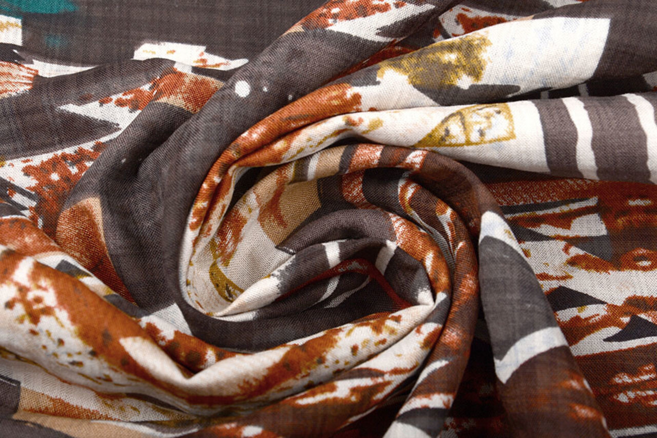 Cotton Viscose Kujundama Brown Cotton Viscose Kujundama Brown