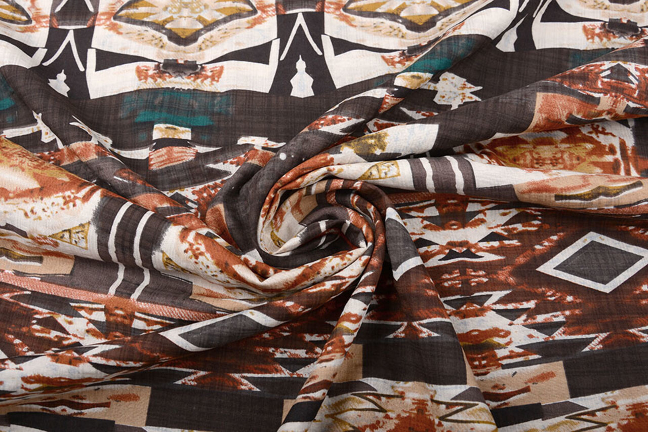 Cotton Viscose Kujundama Brown Cotton Viscose Kujundama Brown