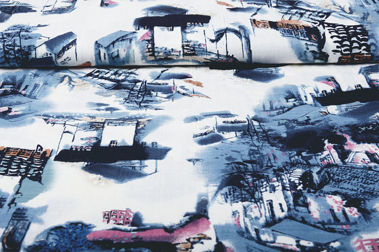 Cotton Viscose Birni White