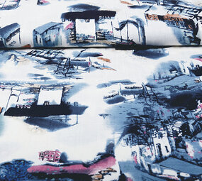 Katoen Viscose Birni Wit Katoen Viscose Birni Wit