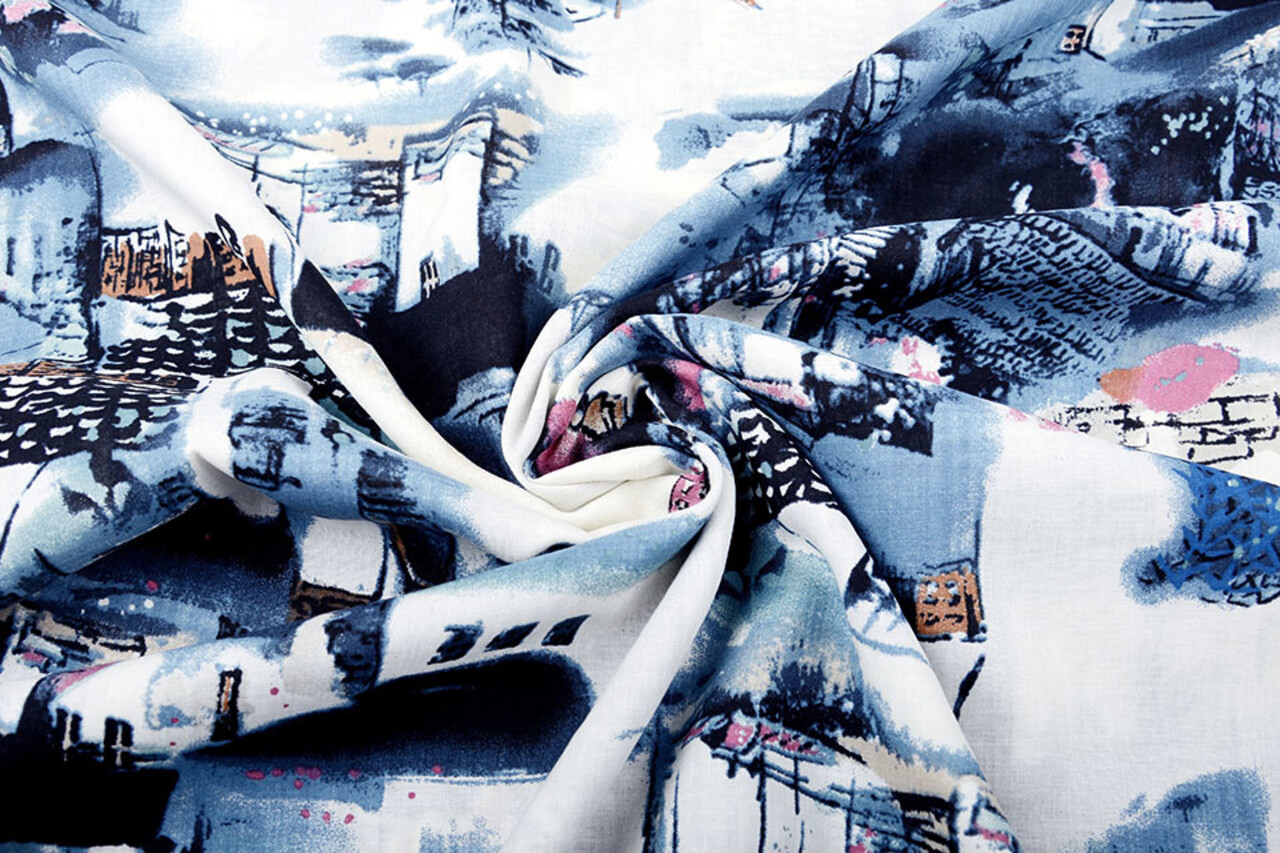 Cotton Viscose Birni White