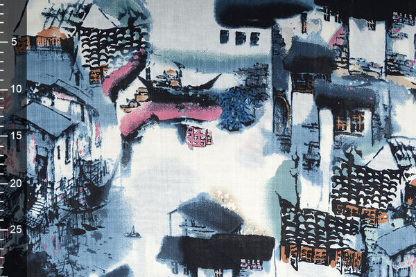 Baumwolle Viskose Birni Creme