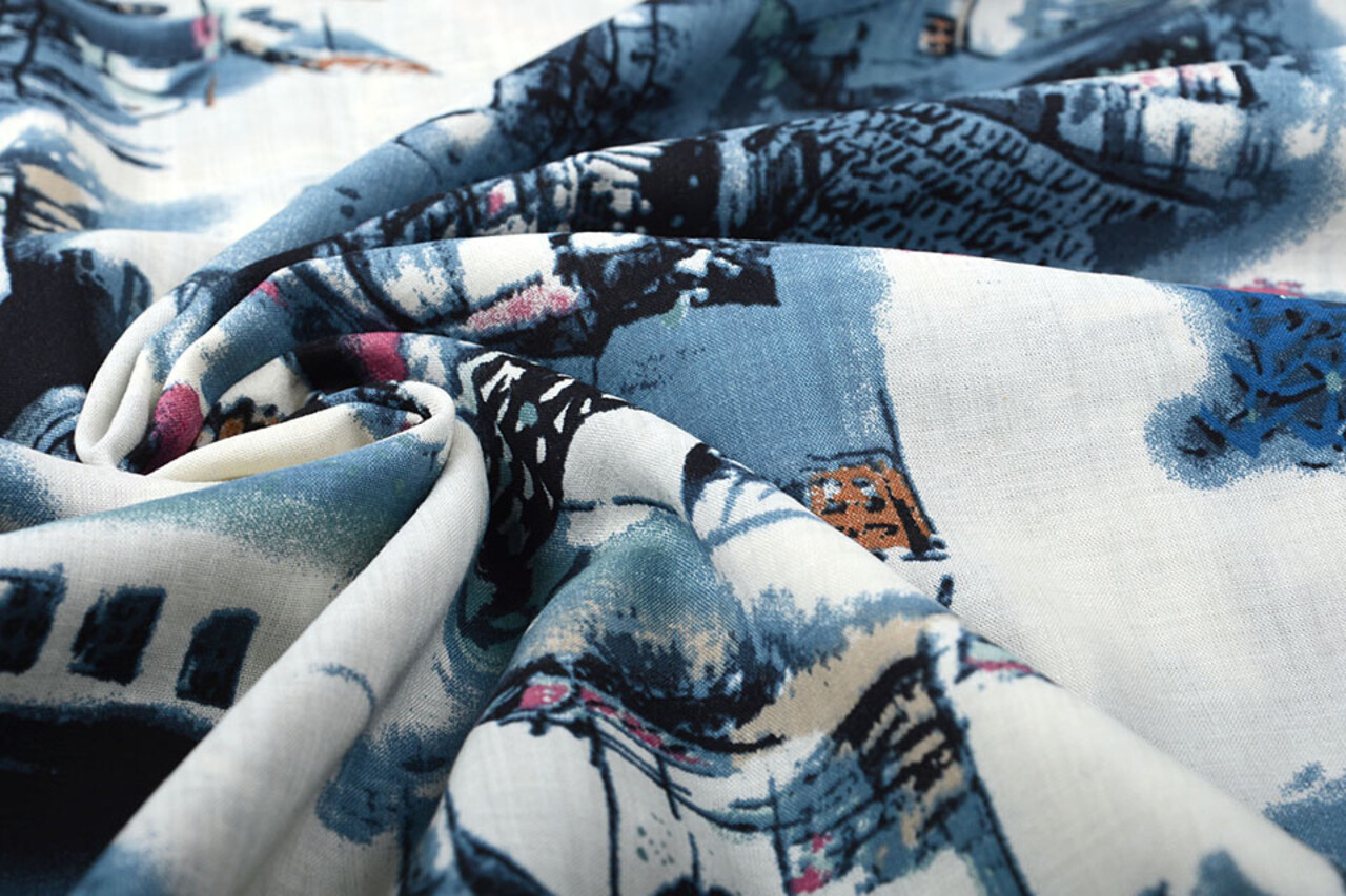 Baumwolle Viskose Birni Creme