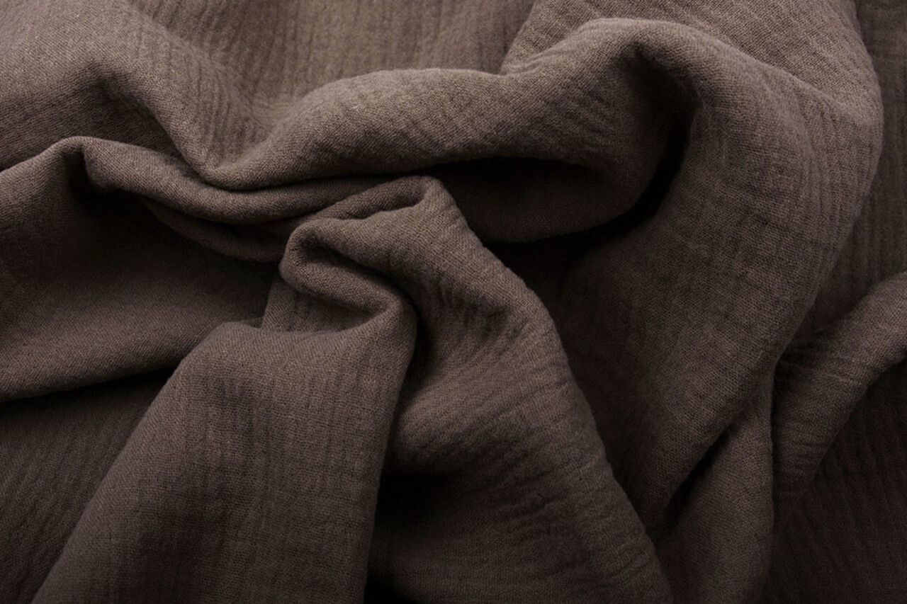 Oeko-Tex® Tessuto di Mussola Marrone Oeko-Tex® Tessuto di Mussola Marrone