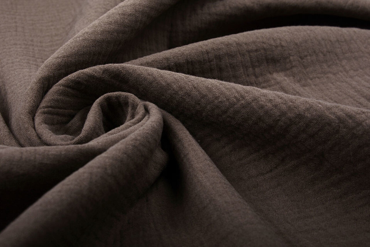 Oeko-Tex®  Double Gauze Fabric Brown Oeko-Tex®  Double Gauze Fabric Brown