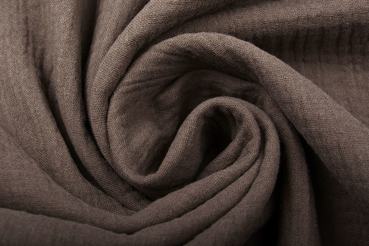 Oeko-Tex® Tessuto di Mussola Marrone Oeko-Tex® Tessuto di Mussola Marrone