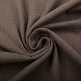Oeko-Tex® Coton Double Gaze Tissu Marron Oeko-Tex® Coton Double Gaze Tissu Marron