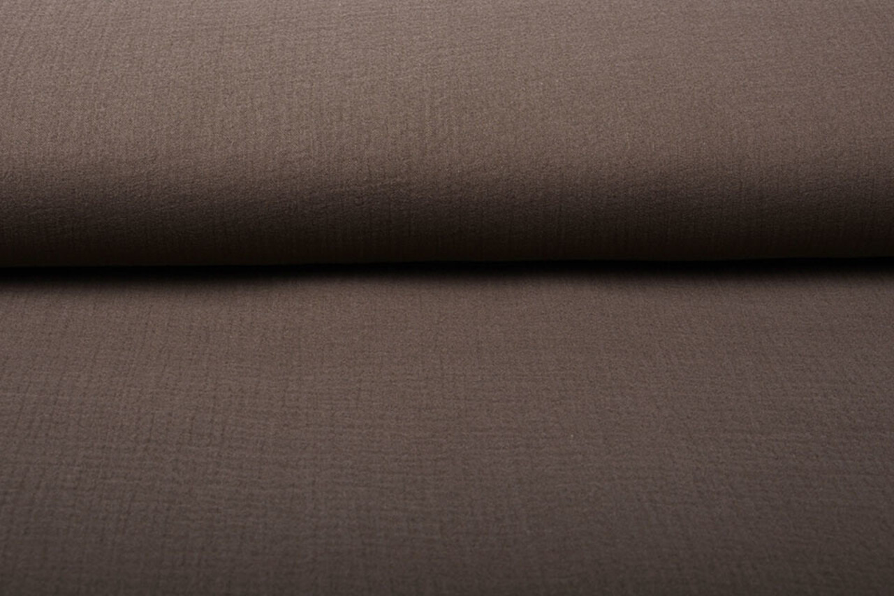 Oeko-Tex® Coton Double Gaze Tissu Marron Oeko-Tex® Coton Double Gaze Tissu Marron