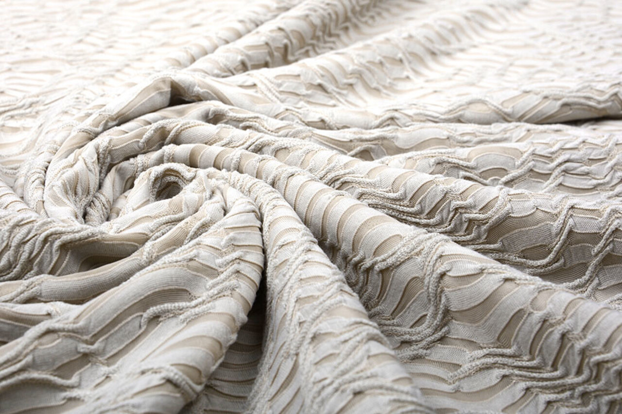 Jacquard Kant Licht Zand