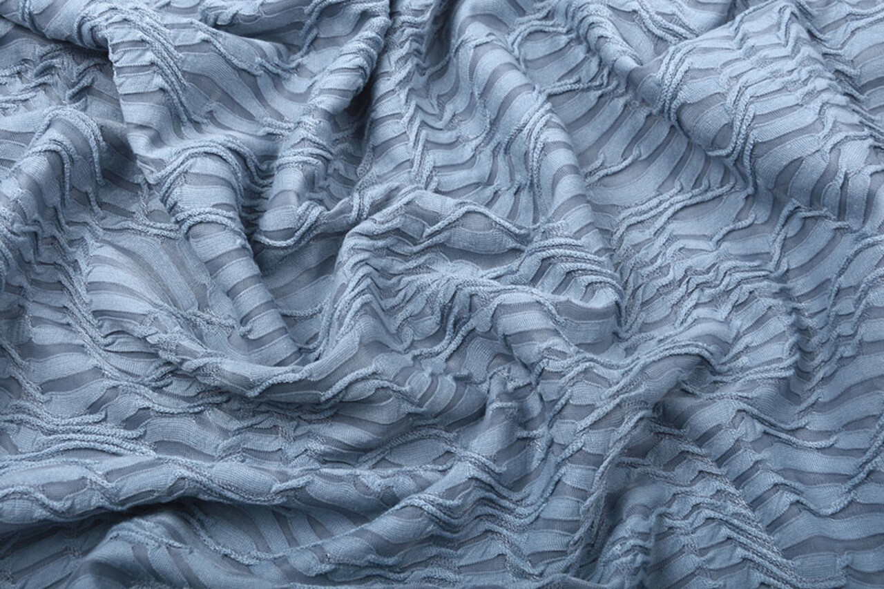 Jacquard Lace Jeans Blue