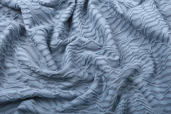 Jacquard Kant Jeans Blauw