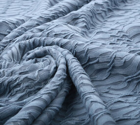 Jacquard Kant Jeans Blauw