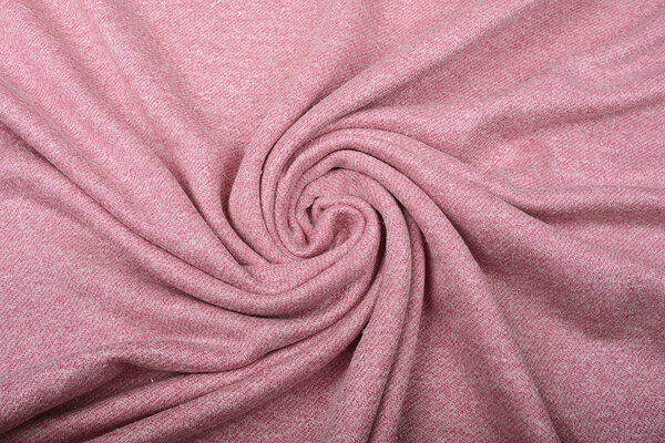 French Terry Sudadera Tela Rosa Antiguo Jaspeado