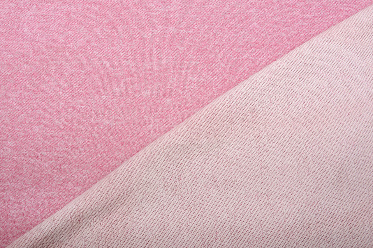 Sweat Léger Sweatshirt Tissu Vieux Rose Melange