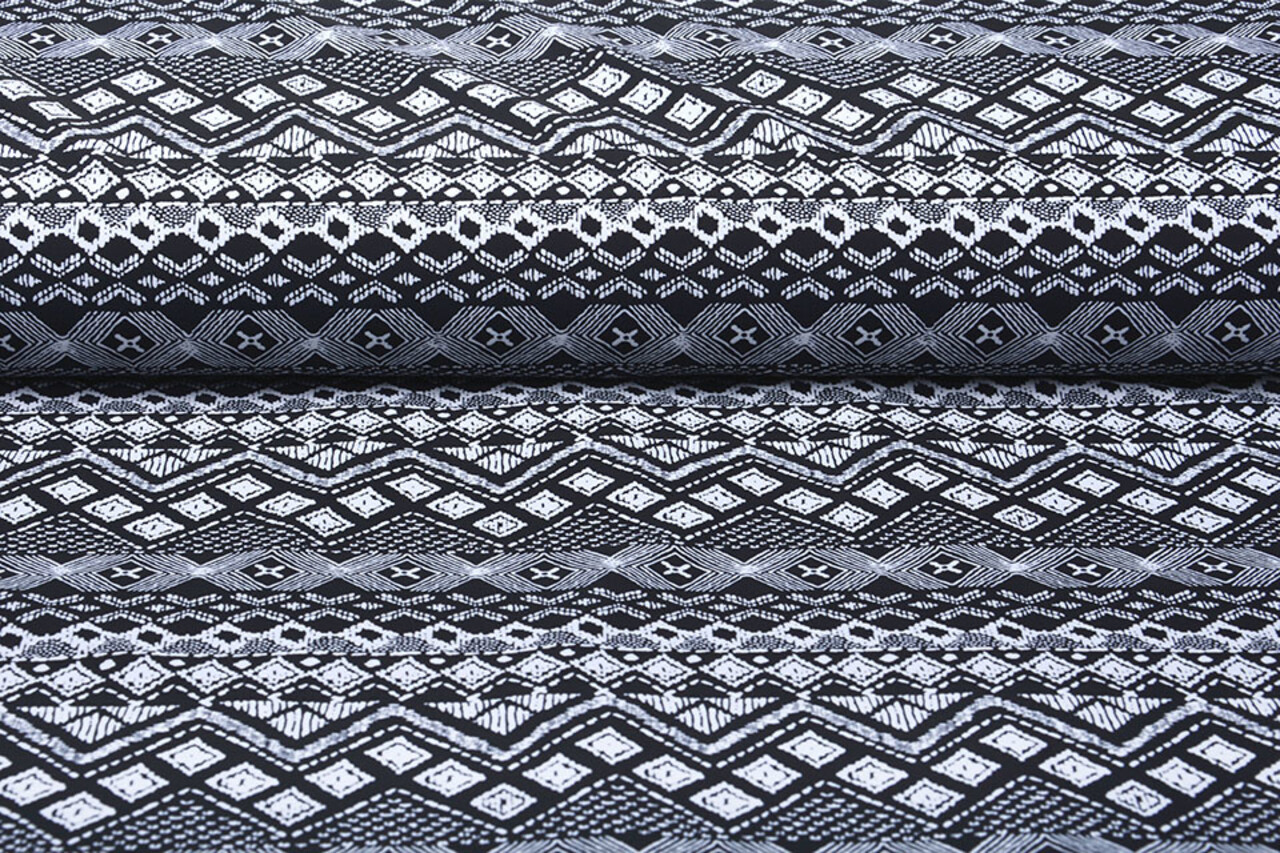 Lycra Trikot Border Frames Schwarz Weiß