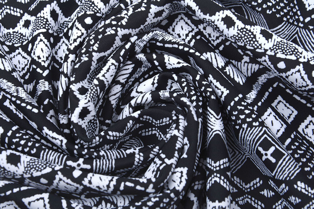 Lycra Tricot Border Frames Zwart Wit Lycra Tricot Border Frames Zwart Wit