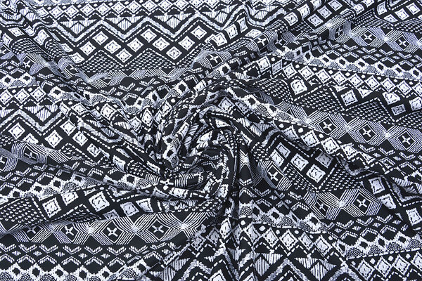 Lycra Tricot Border Frames Zwart Wit Lycra Tricot Border Frames Zwart Wit