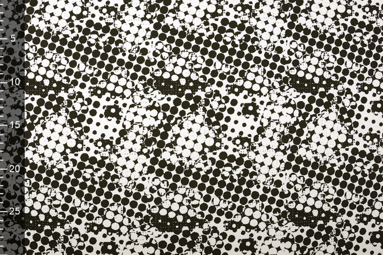 Digital Baumwoll Stretch Spots Schwarz Weiß Digital Baumwoll Stretch Spots Schwarz Weiß