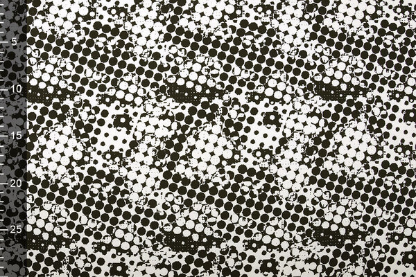 Digitale Stretch Cotone Spots Nero Bianco Digitale Stretch Cotone Spots Nero Bianco