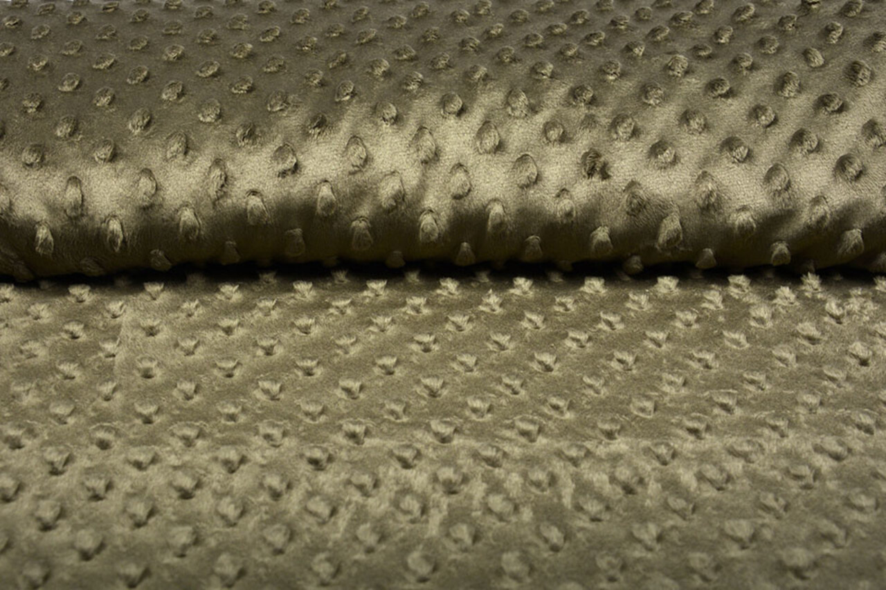 Minky Fleece Stoff Taupe Minky Fleece Stoff Taupe