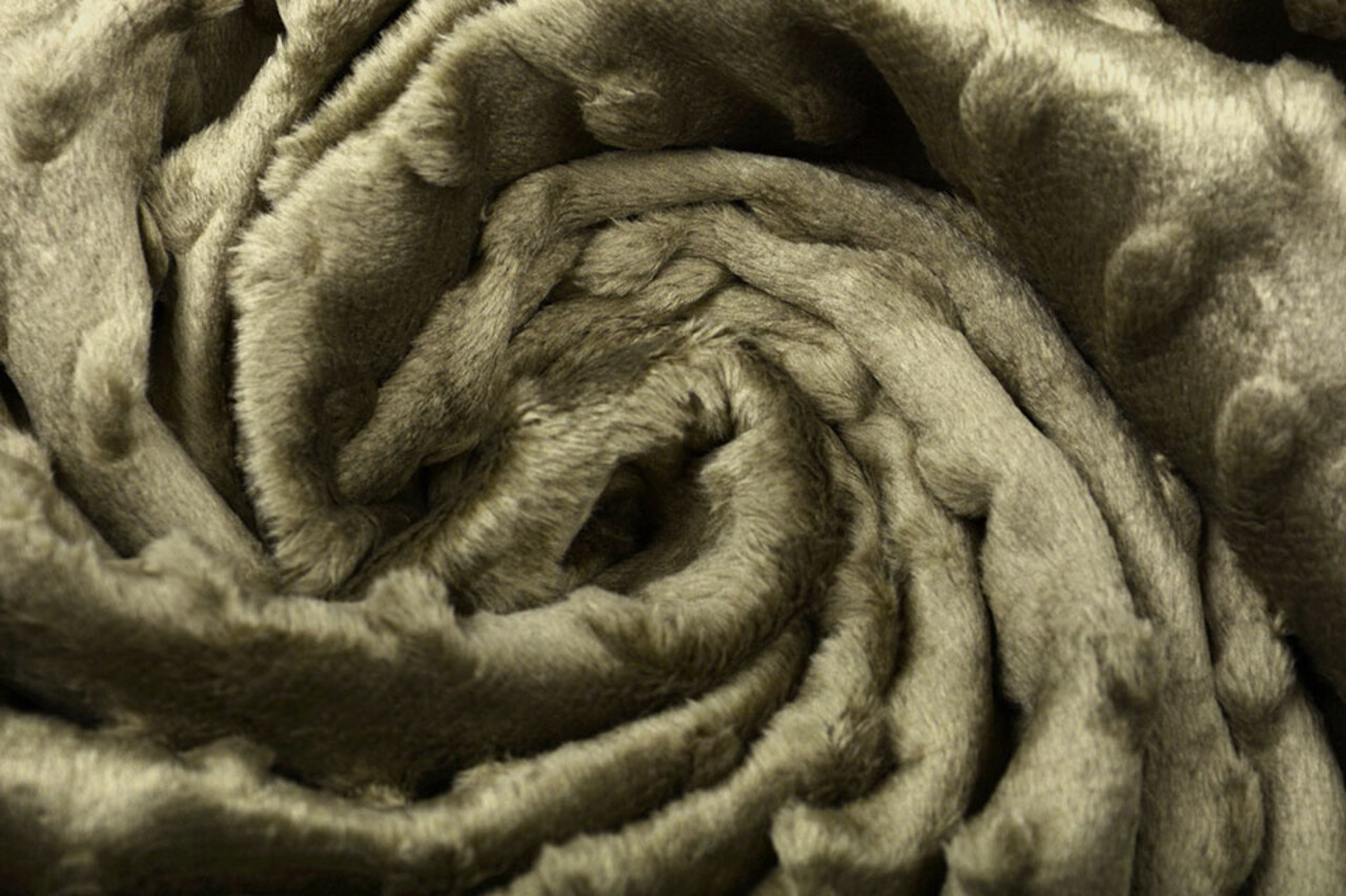 Minky Fleece Stoff Taupe Minky Fleece Stoff Taupe